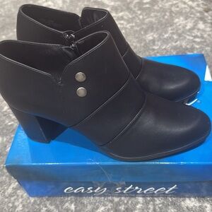 Easy Street Sleek Black Ankle Boots